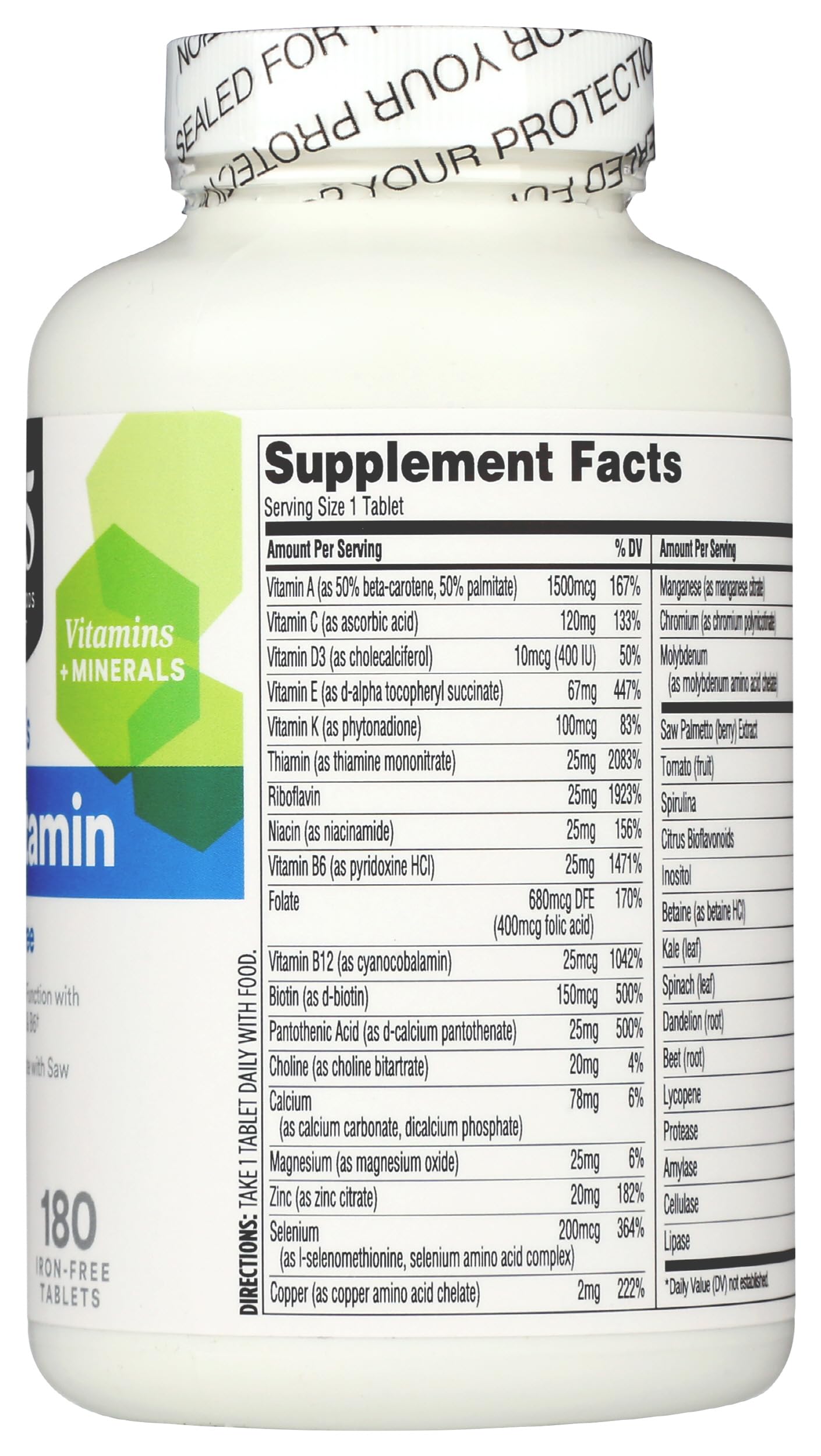 365 by Whole Foods Market Men's Daily Multivitamin on a wooden table