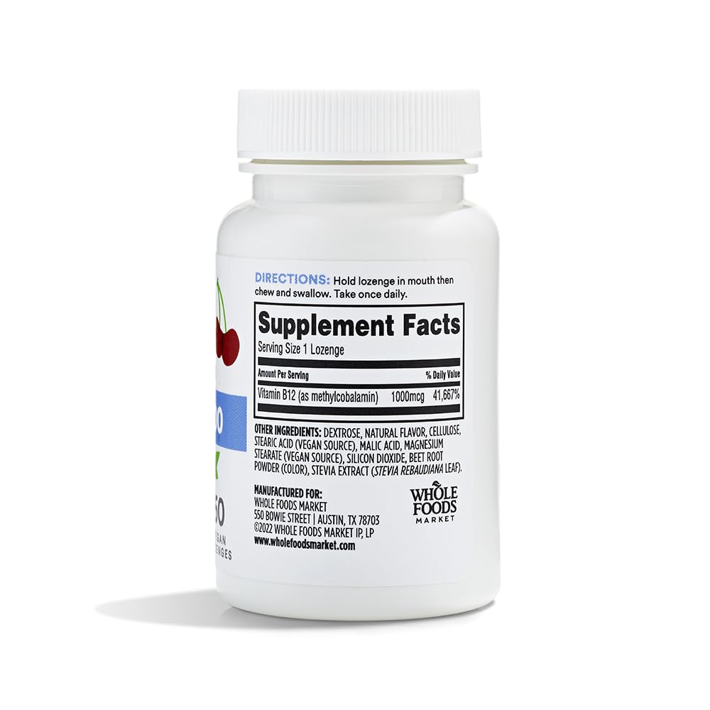 365 by Whole Foods Market Methyl B-12 1000mcg lozenges packaging