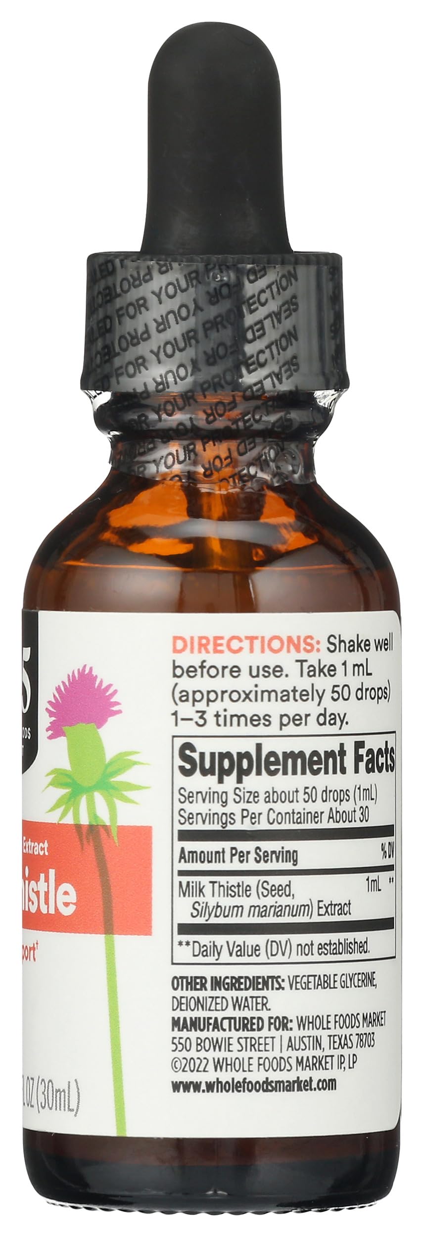 365 by Whole Foods Market Milk Thistle Supplement capsule close-up