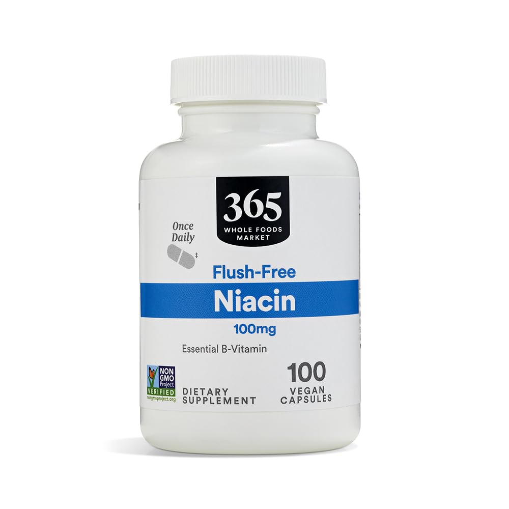 365 by Whole Foods Market Niacin Supplement 100 count capsules front view