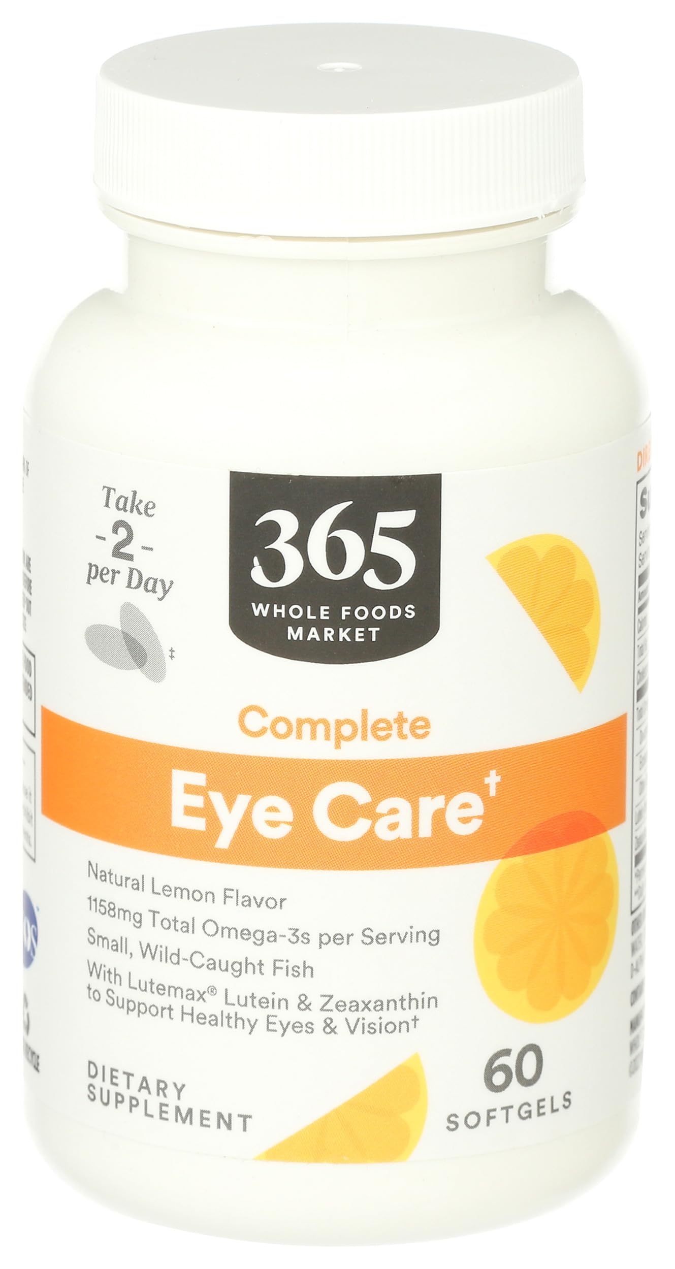 365 by Whole Foods Market Omega-3 Eye Care Supplement 60 count front view