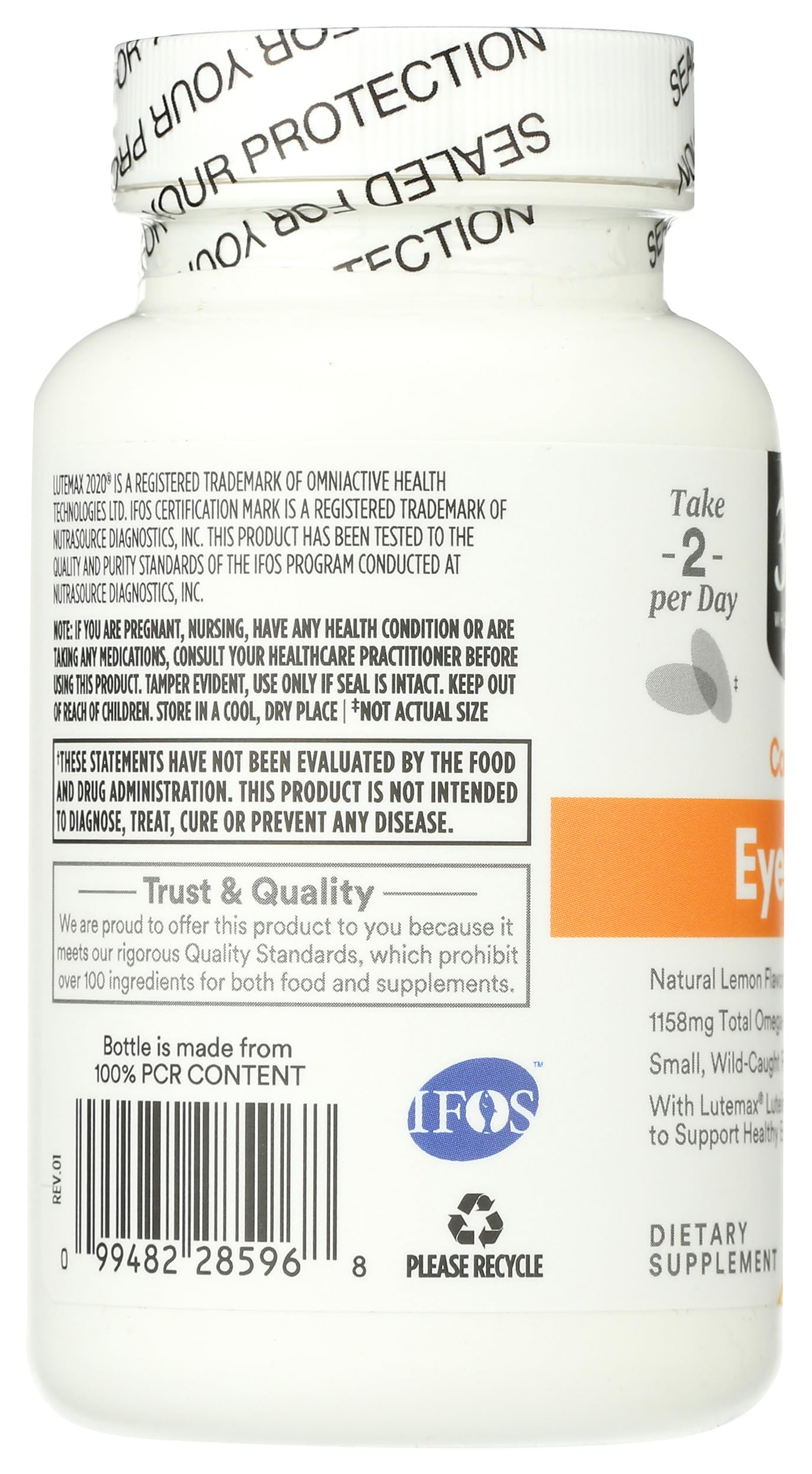 365 by Whole Foods Market Omega-3 Eye Care Supplement natural lemon flavour