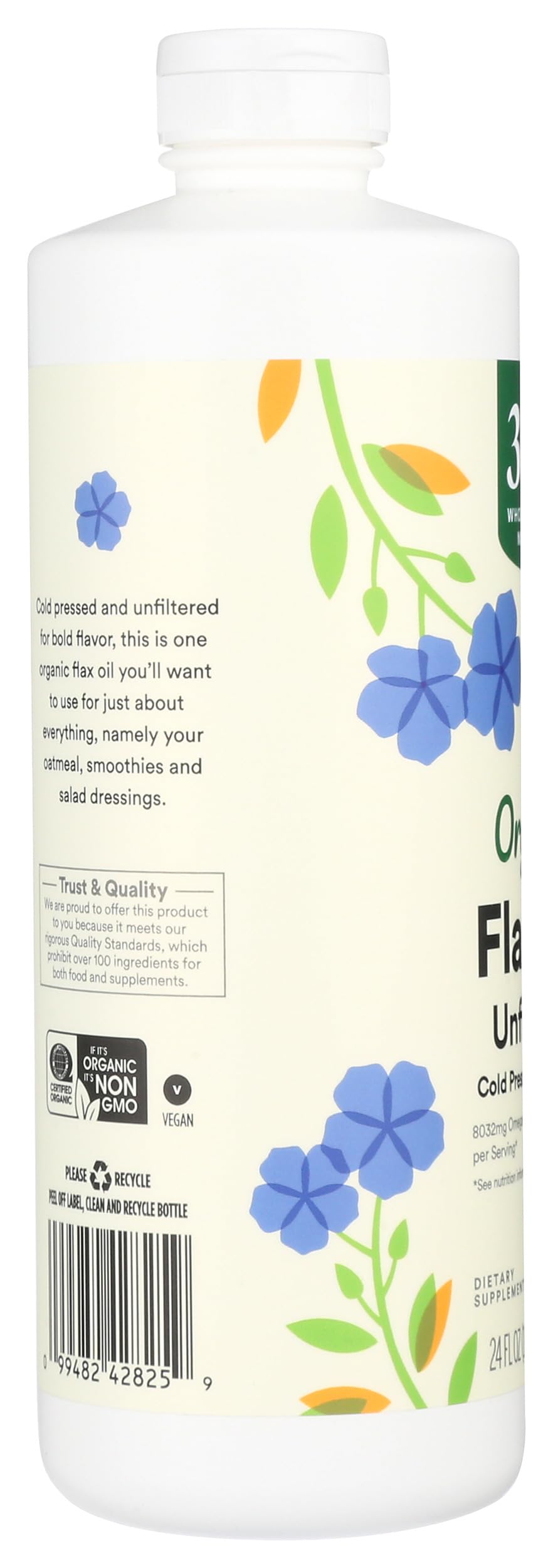 365 by Whole Foods Market Organic Flaxseed Oil 680g with salad