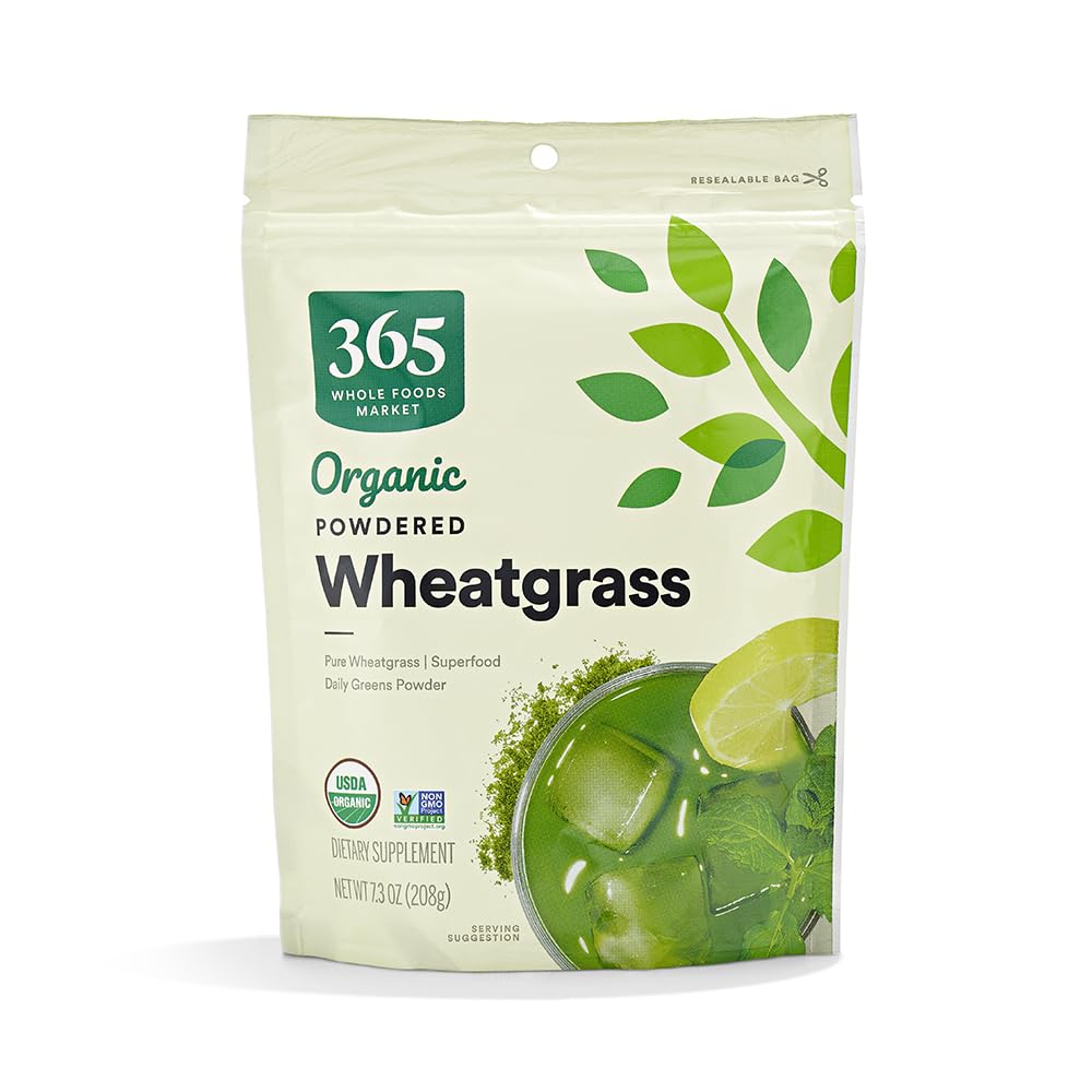 365 by Whole Foods Market Organic Wheatgrass Powder 200g front view