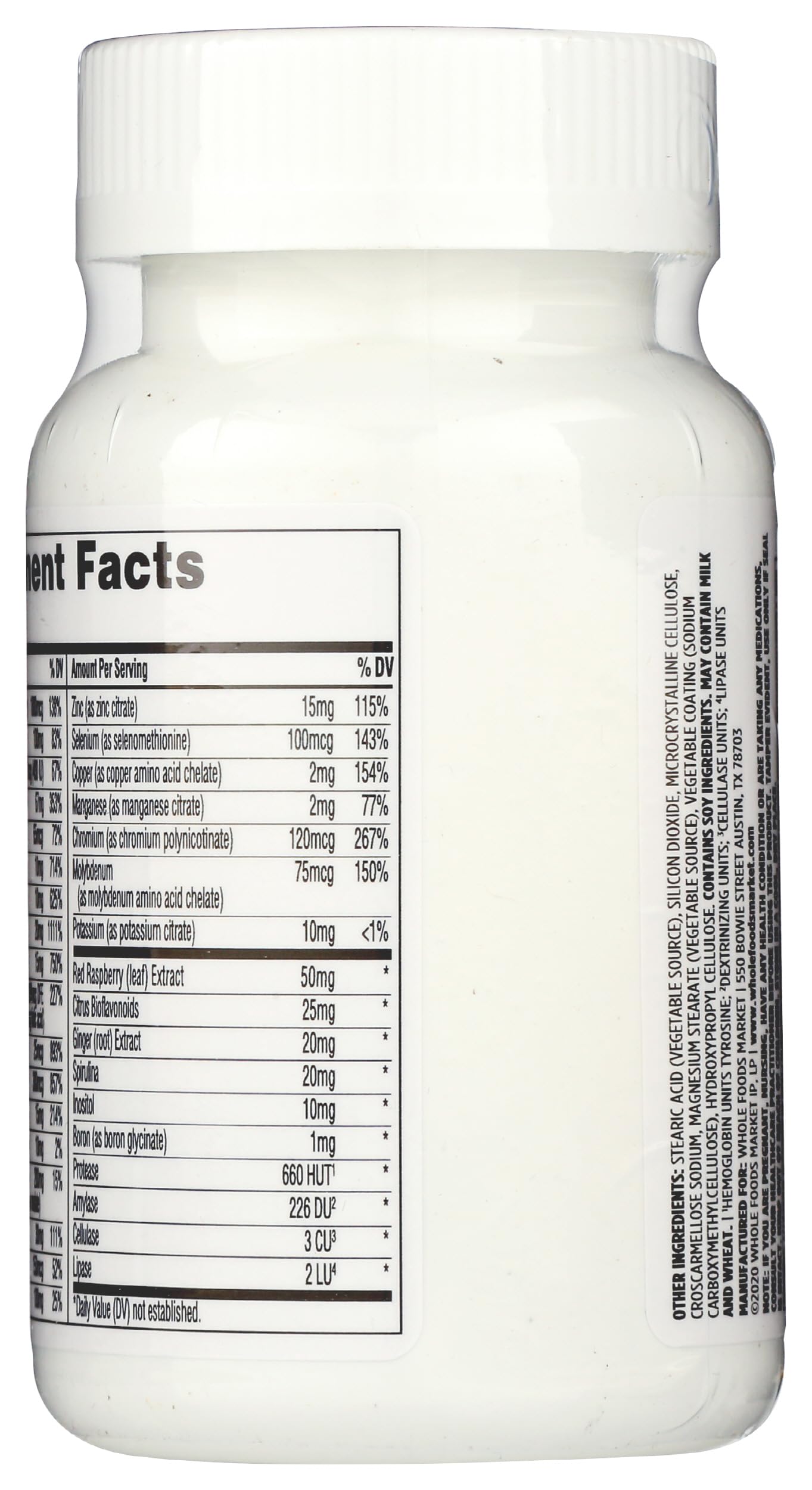 365 by Whole Foods Market Prenatal Vitamins bottle side view