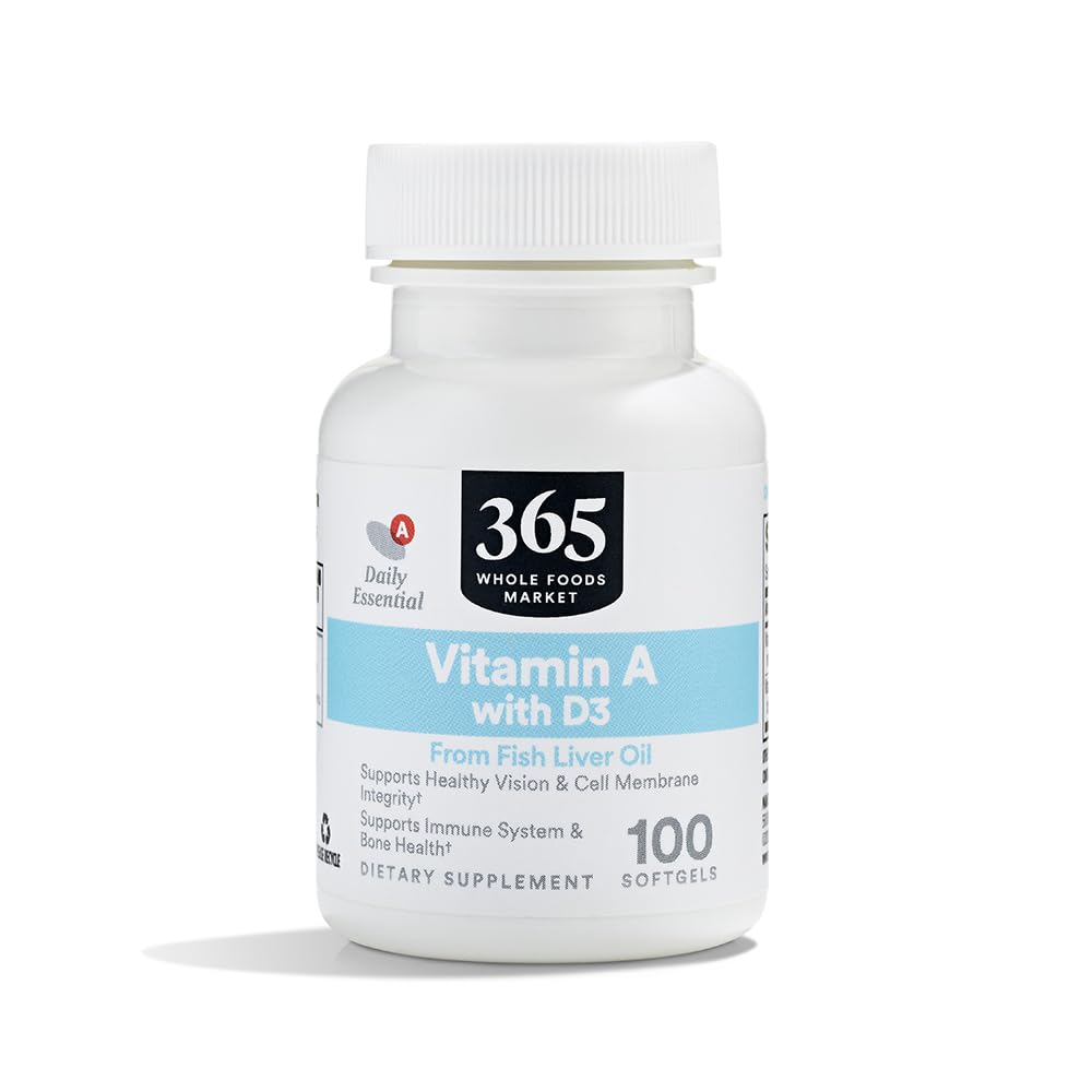 365 by Whole Foods Market Vitamin A and D Softgels front view