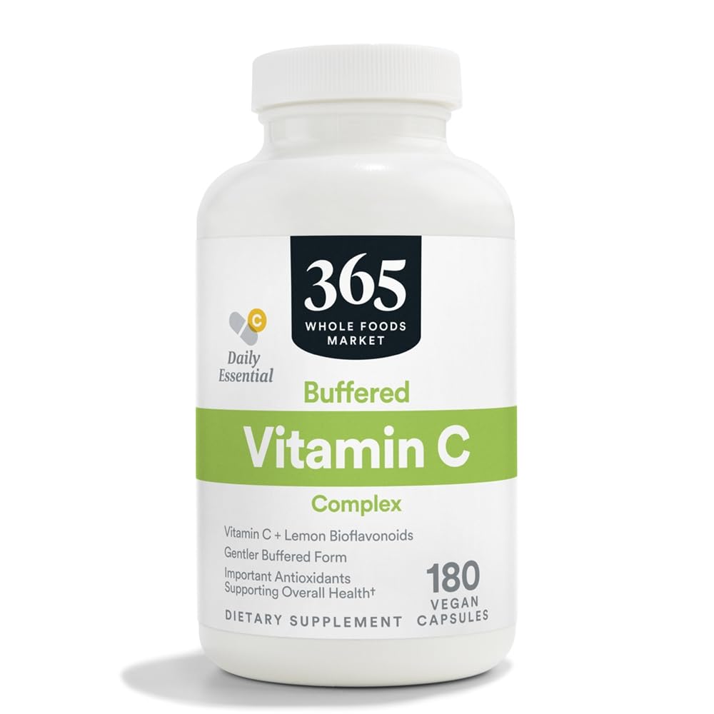 365 by Whole Foods Market Vitamin C 180 vegetarian capsules front view