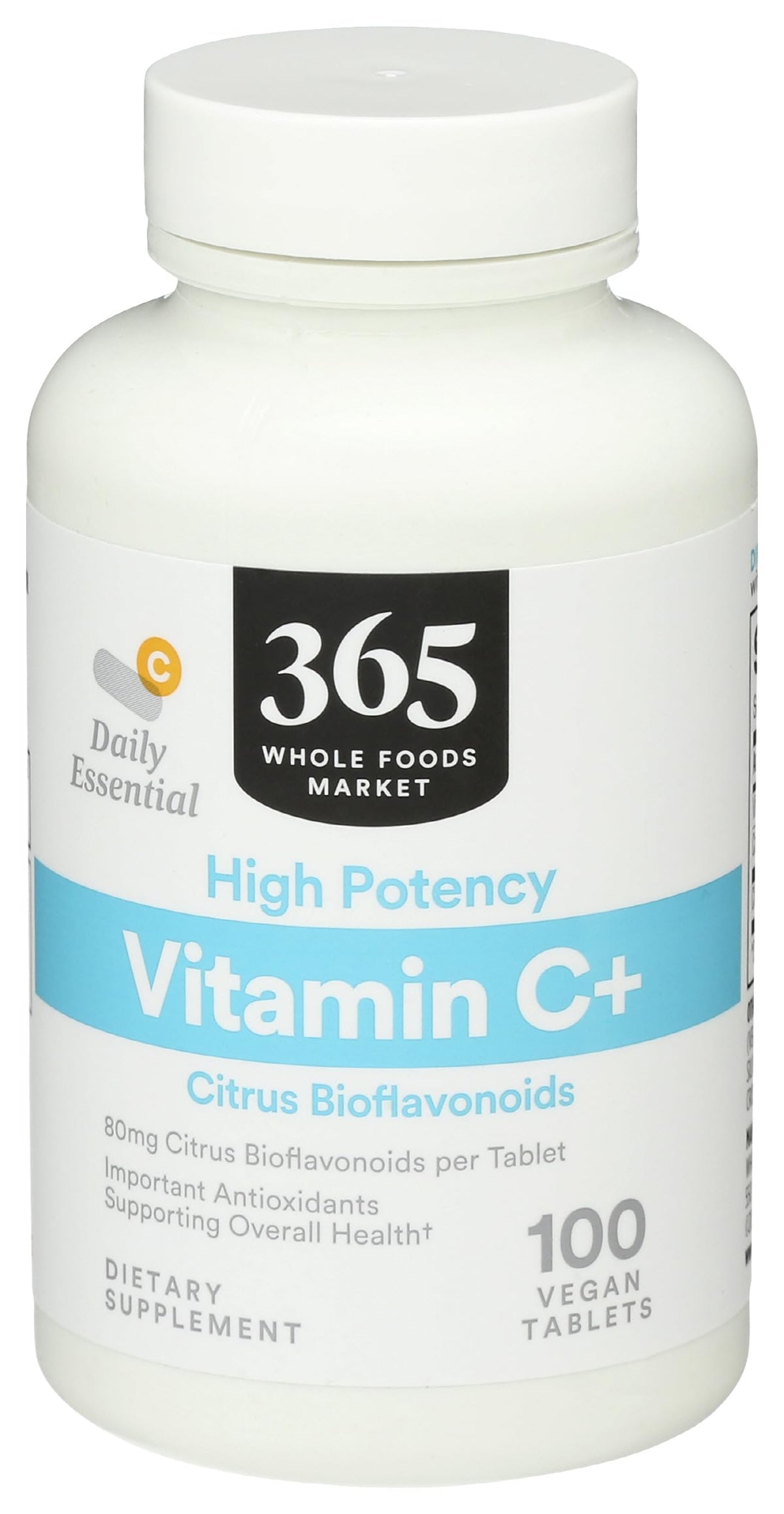 365 by Whole Foods Market Vitamin C Complex 100 tablets front view