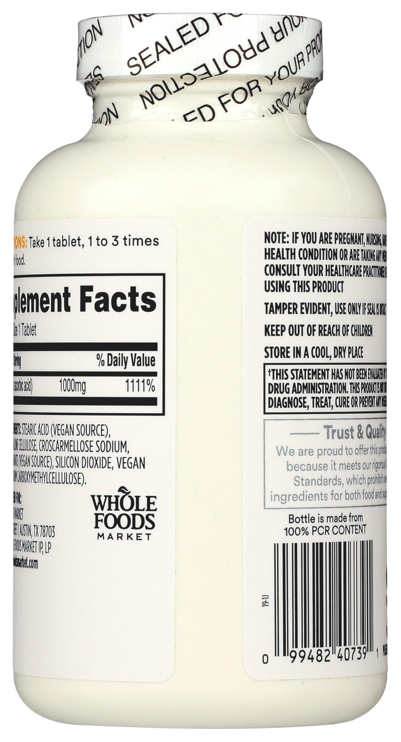 365 by Whole Foods Market Vitamin C Supplement capsule close-up