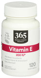 365 by Whole Foods Market Vitamin E 200 IU softgels front view
