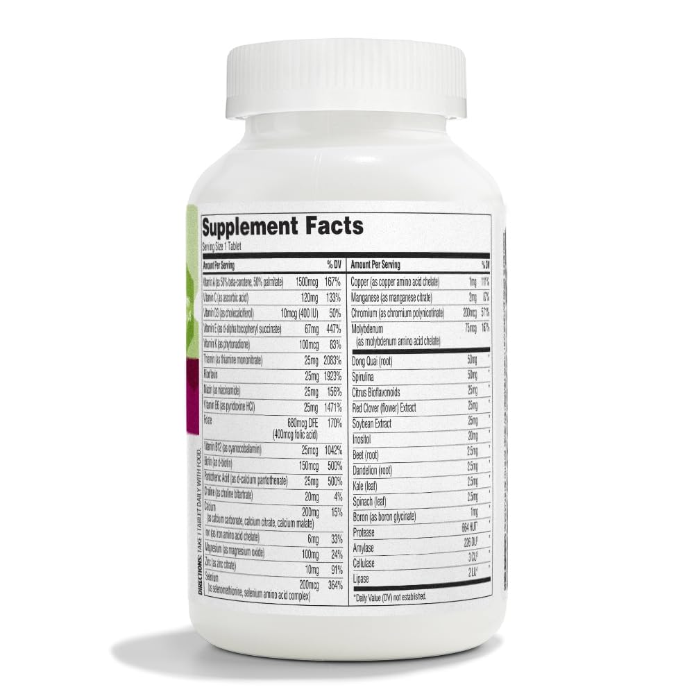 365 by Whole Foods Market Women's Multivitamin 180 tablets side view
