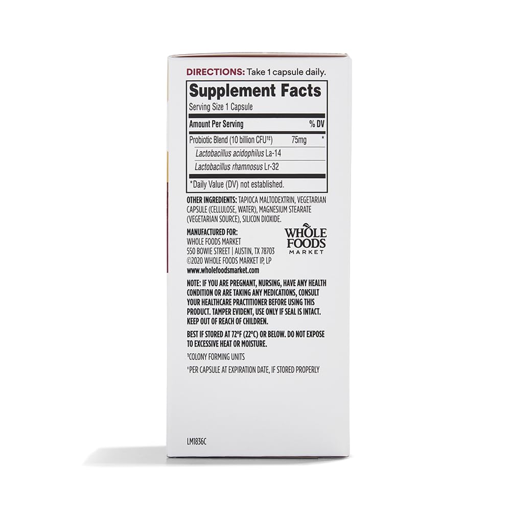 365 by Whole Foods Market Women's Probiotic side view of bottle
