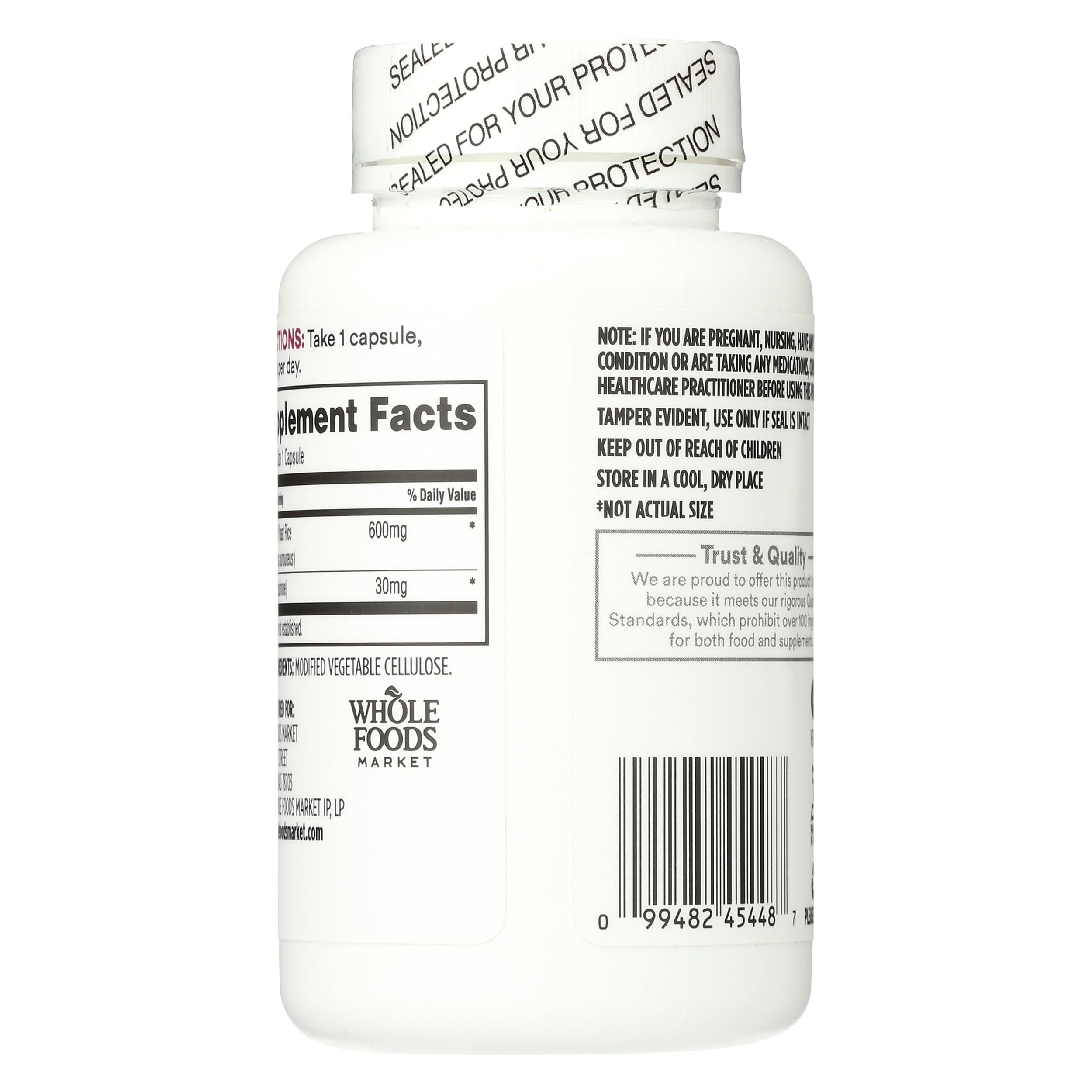 365 Red Yeast Rice with CoQ10 bottle side view