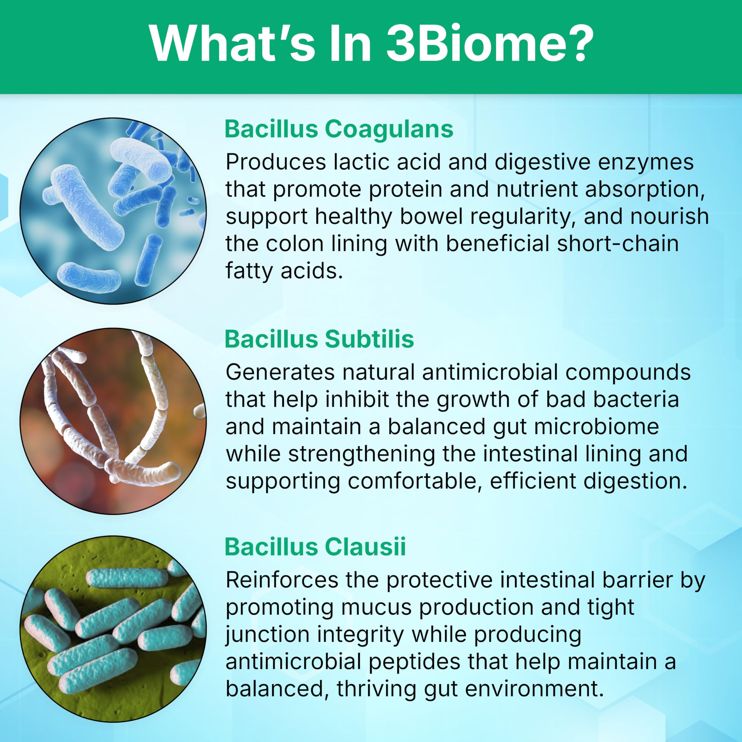 3Biome Probiotic Supplement with a measuring spoon