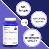3care therapeutics Omega-3 Fish Oil 1000mg Soft Gels bottle with label