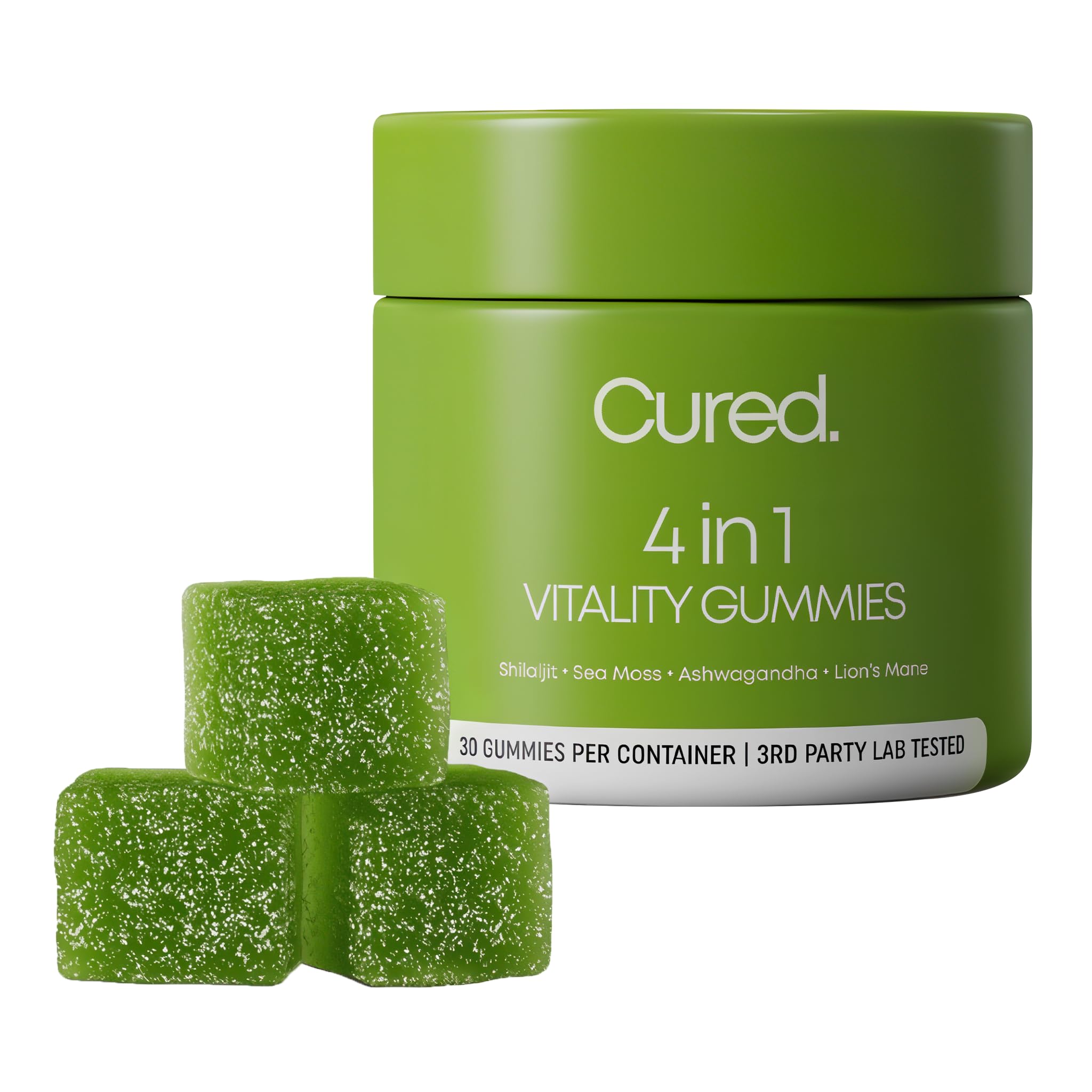 4-in-1 Male Vitality Gummies front view with packaging