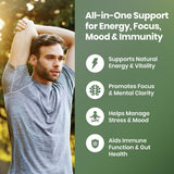 4-in-1 Male Vitality Gummies with a measuring spoon
