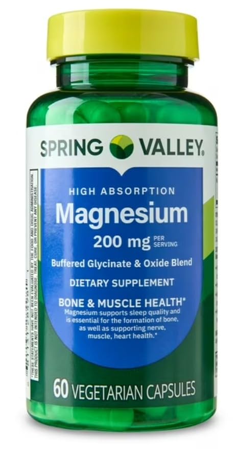 4 TOP CARE Magnesium Glycinate & Oxide 90 Capsules front view