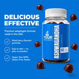 4 Your Wellness Ashwagandha Gummies on a wooden table
