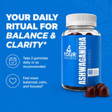 4 Your Wellness Ashwagandha Gummy Supplement displayed with lifestyle items