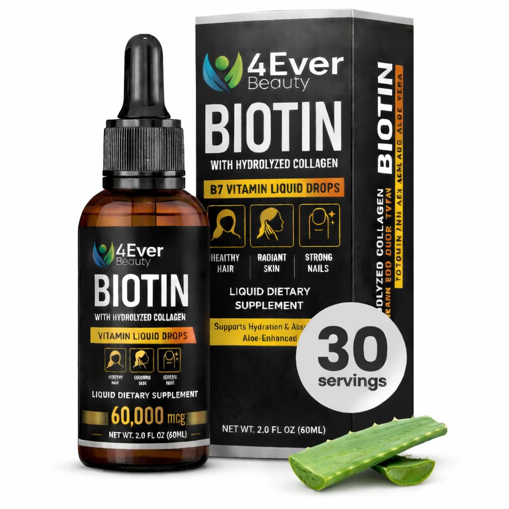 4Ever Beauty Biotin Collagen Aloe Vera Drops 150g front view