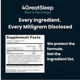 4GREATSLEEP Natural Sleep Aid packaging with ingredients