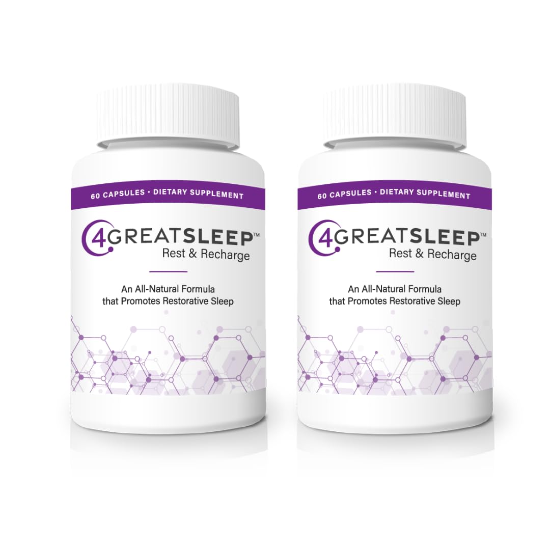 4GREATSLEEP Rest & Recharge Sleep Supplement front view with 120 capsules