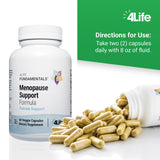 4Life Black Cohosh Supplement back view with nutritional information