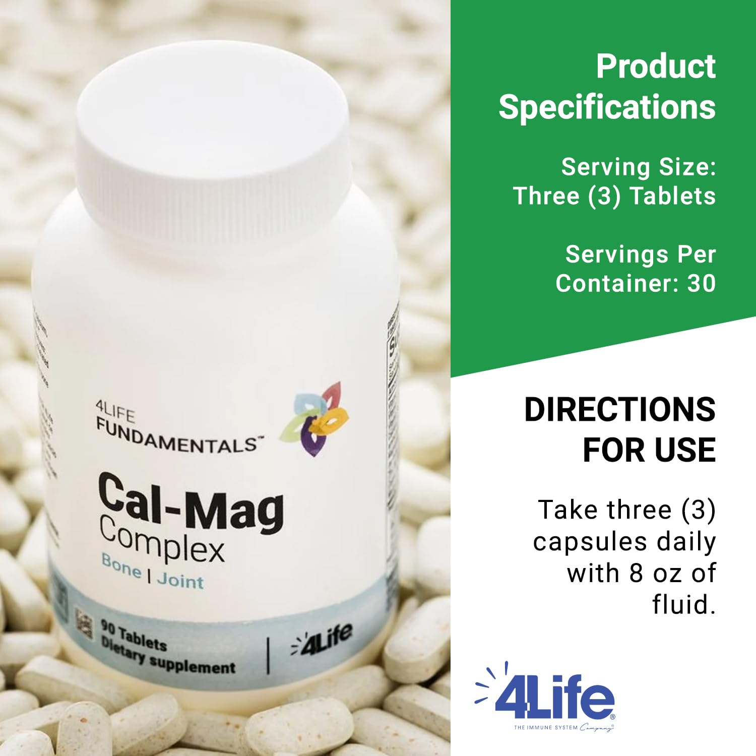 4Life Calcium Supplement 132g capsule close-up