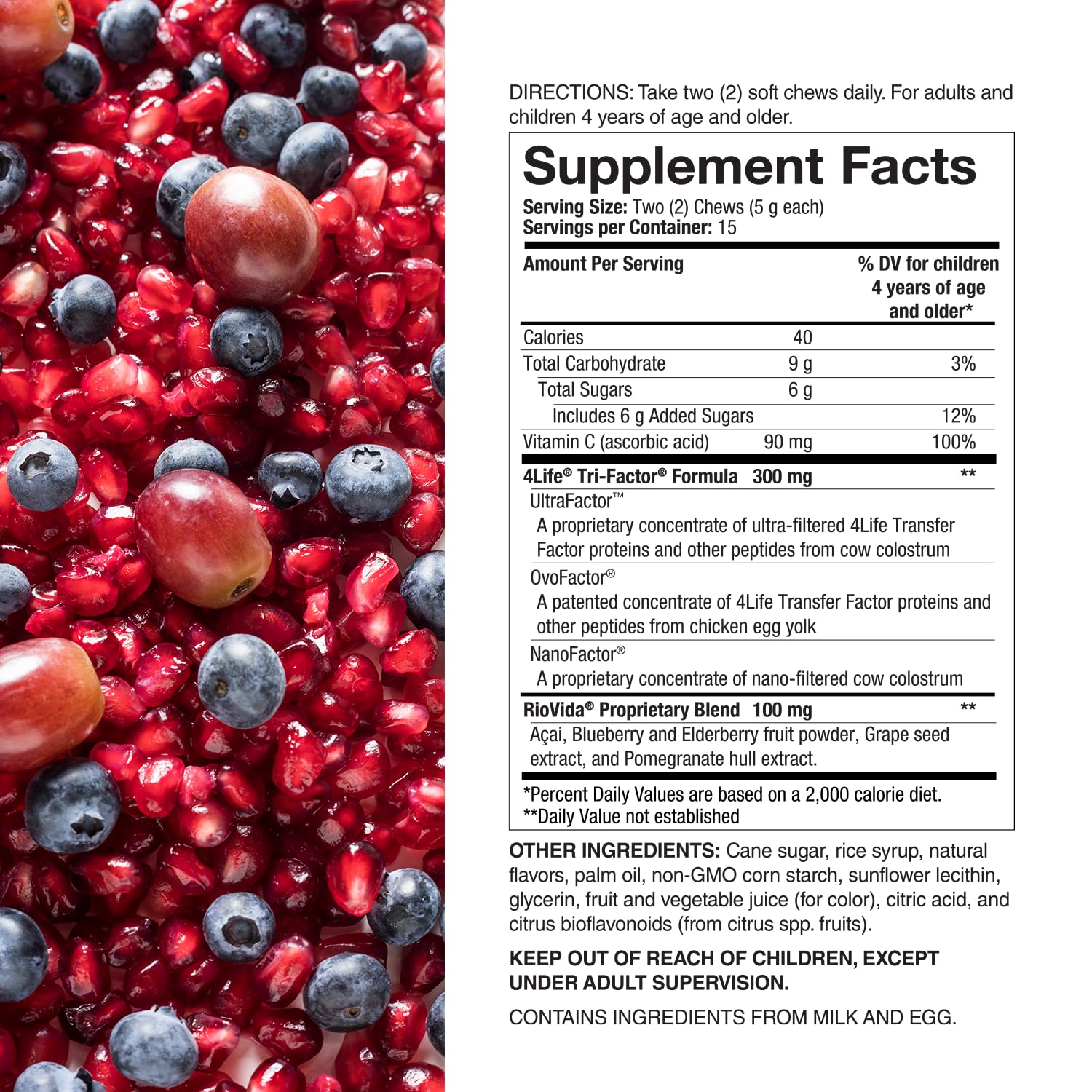4Life Elderberry Supplement bottle side view