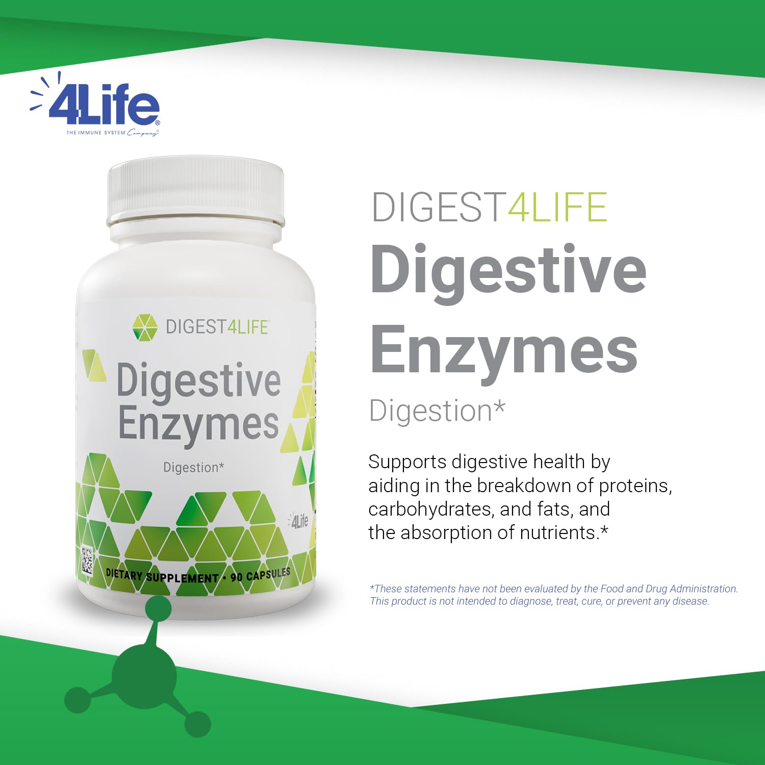 4Life Multi-Enzymes Supplement 45g back view with ingredient list
