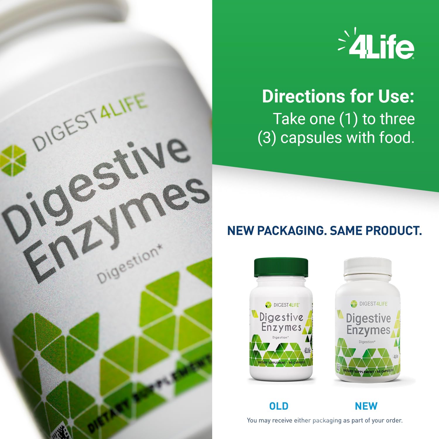 4Life Multi-Enzymes Supplement 45g on a wooden table