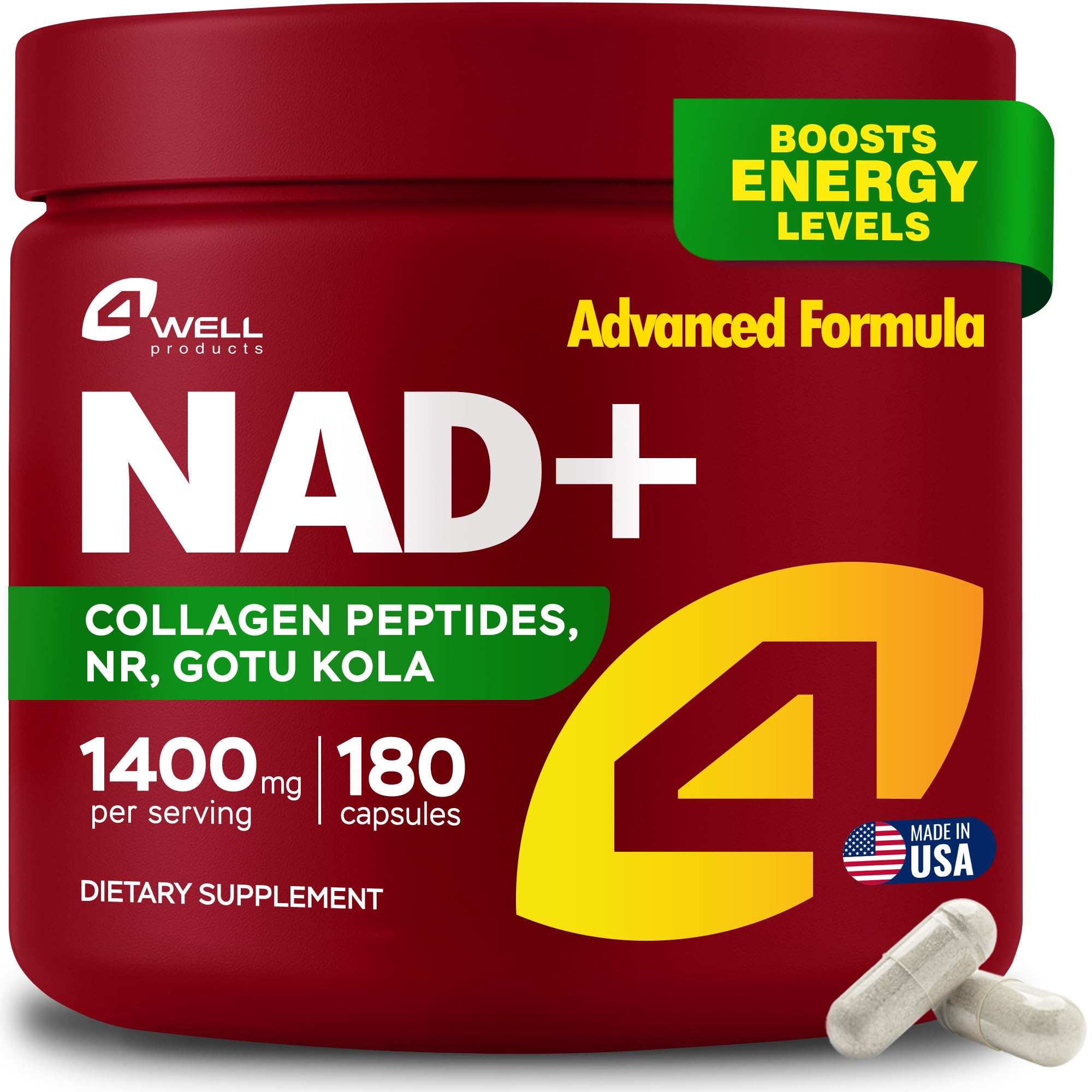 4Well Products Gotu Kola Herbal Supplement front view