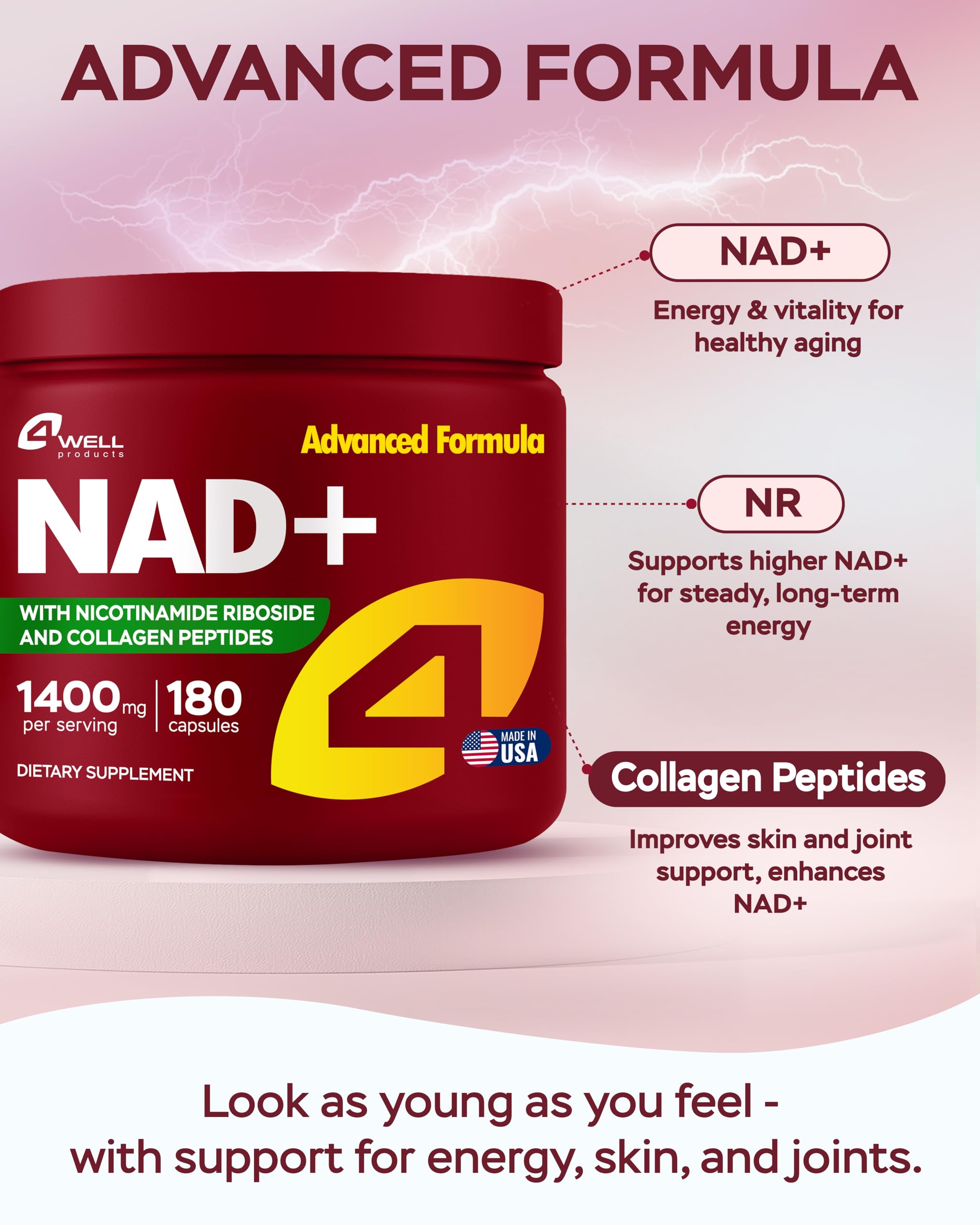 4Well Products Gotu Kola Herbal Supplement side view