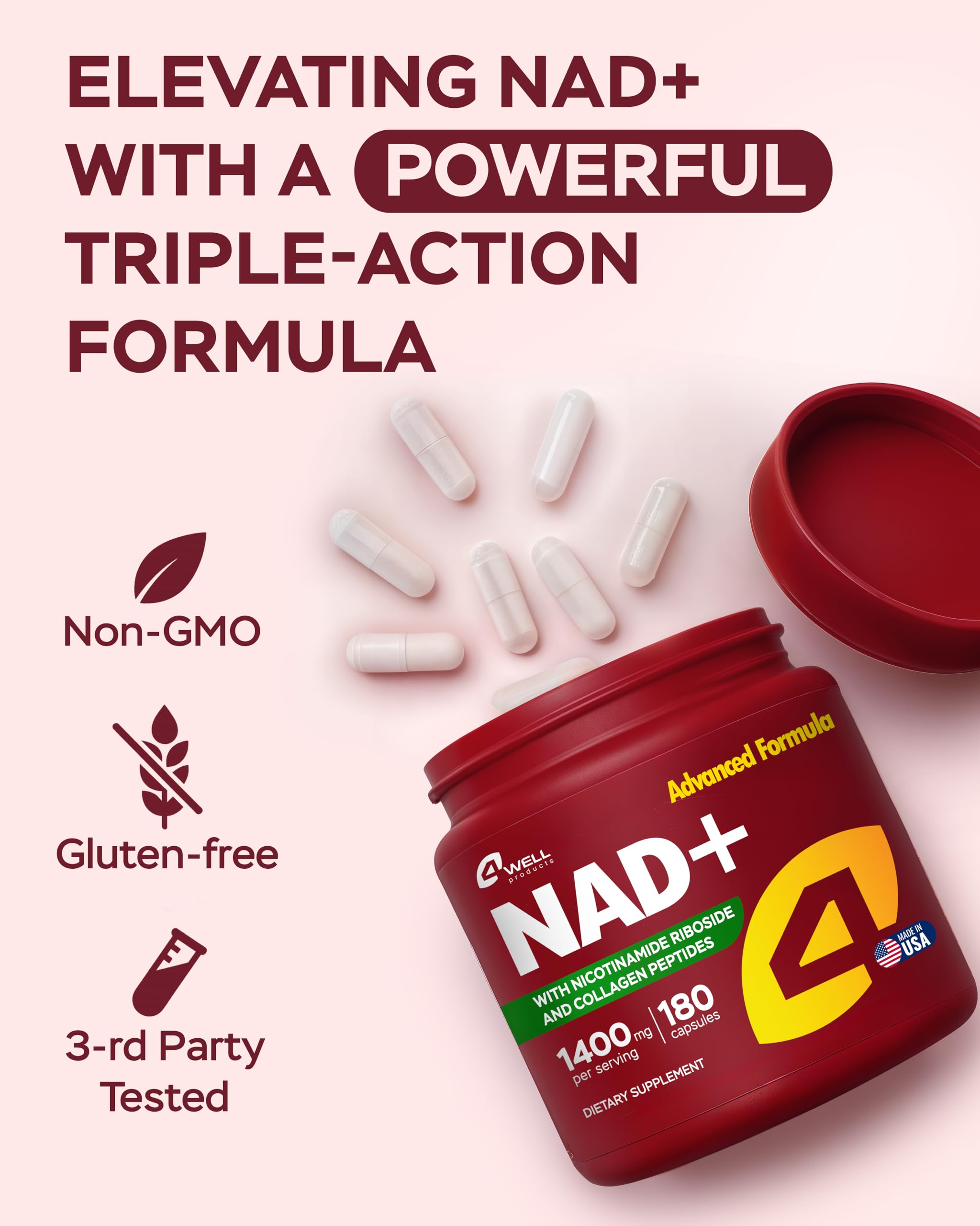 4Well Products Gotu Kola Herbal Supplement with a glass of water