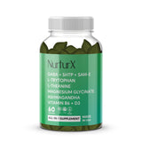 5-HTP gummy supplement front view with assorted ingredients