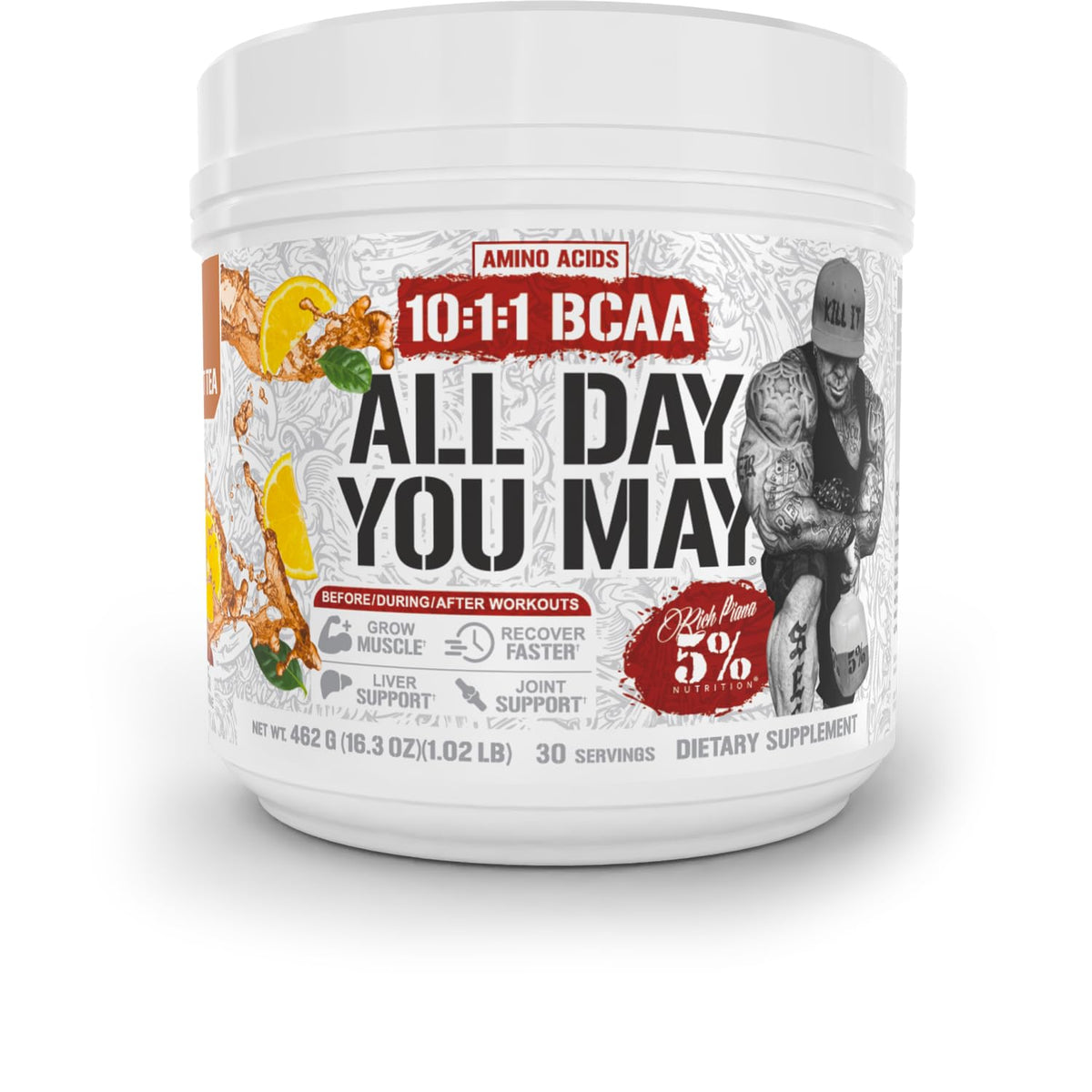 5% Nutrition ADYM Amino Acid Supplement 450g front view