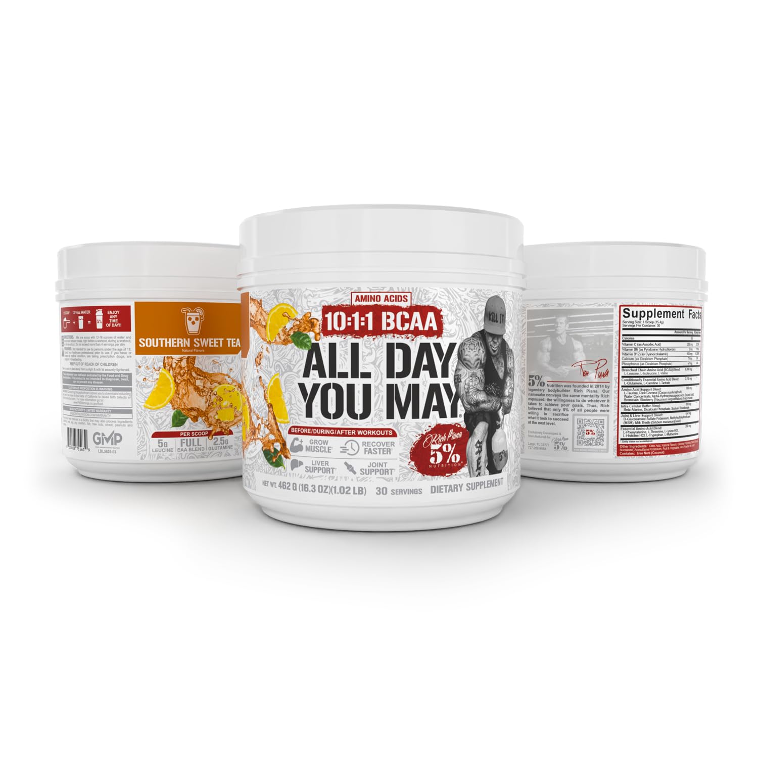 5% Nutrition ADYM Amino Acid Supplement 450g nutritional information