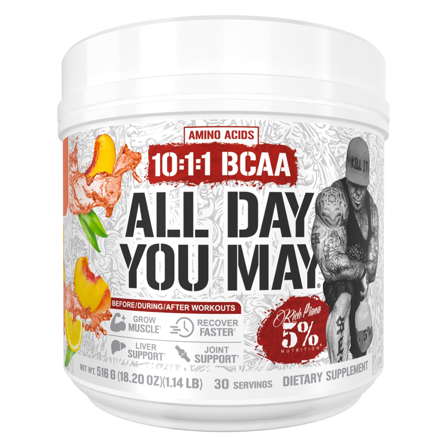 5% Nutrition ADYM Amino Acid Supplement front view