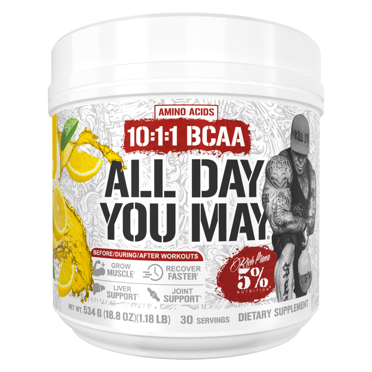 5% Nutrition ADYM Amino Acids 1510g front view