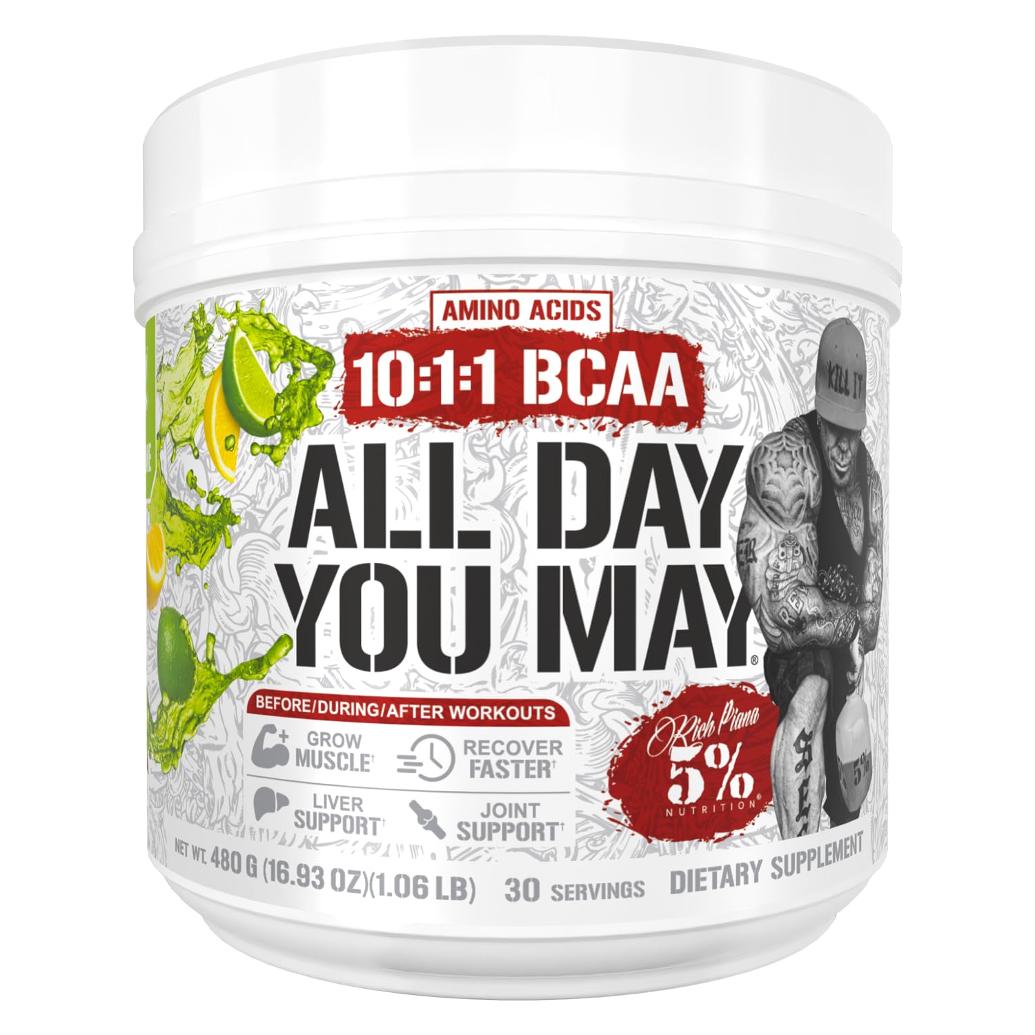 5% Nutrition ADYM Amino Acids Supplement front view