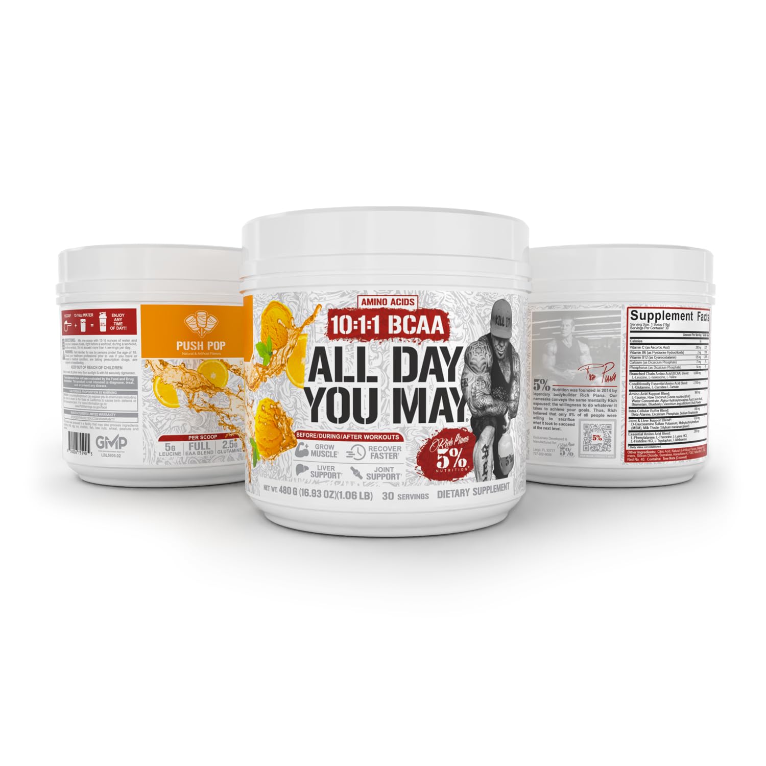 5% Nutrition ADYM BCAA Supplement 450g in use during workout