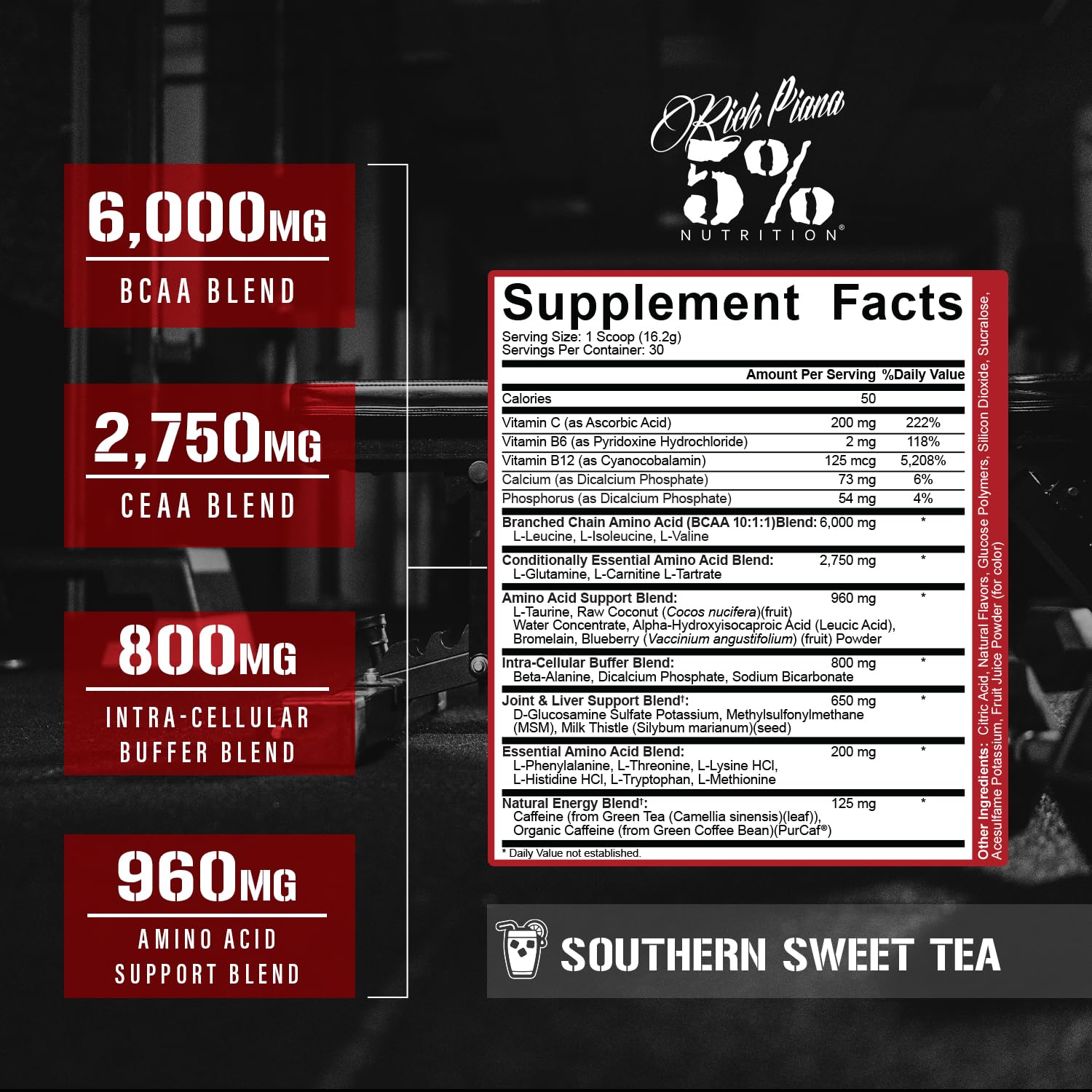 5% Nutrition ADYM Caffeinated BCAA Powder packaging