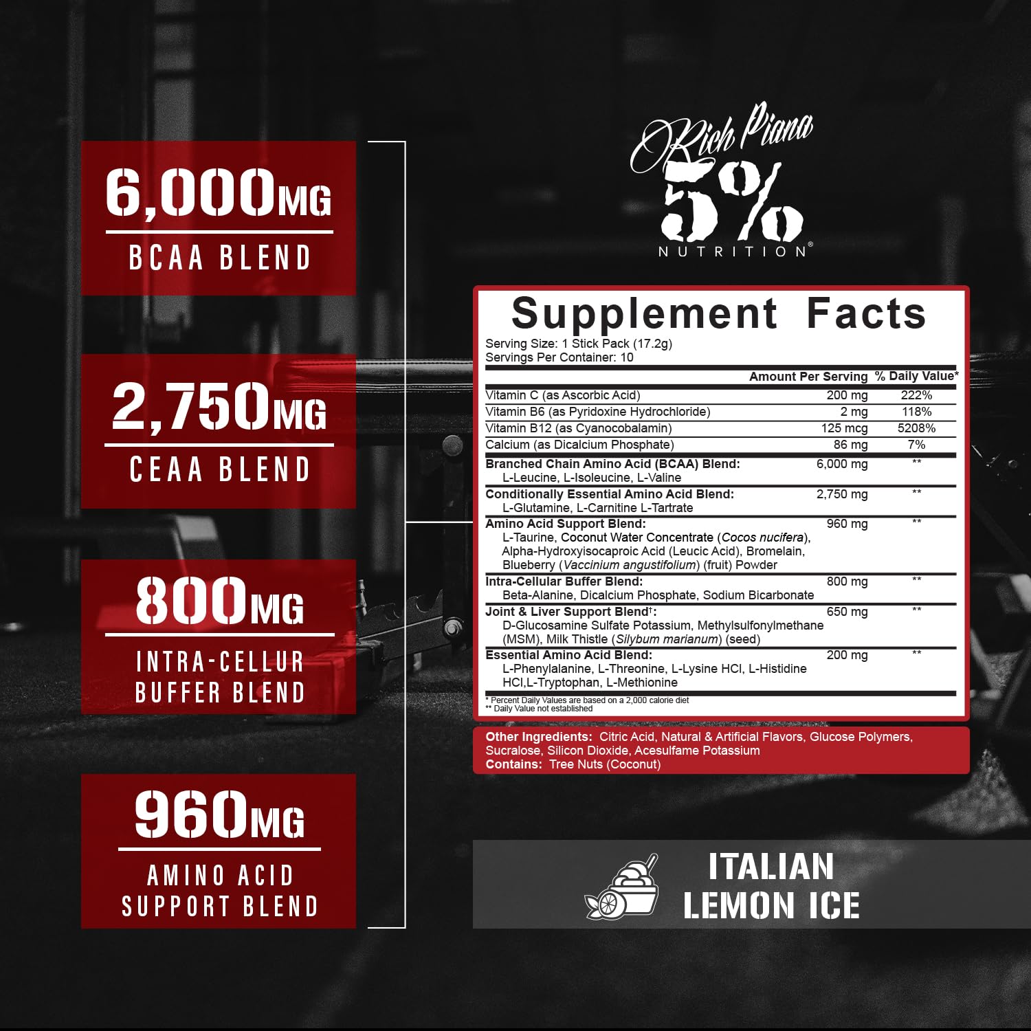 5% Nutrition AllDayYouMay BCAA Powder Hydration Packets side view