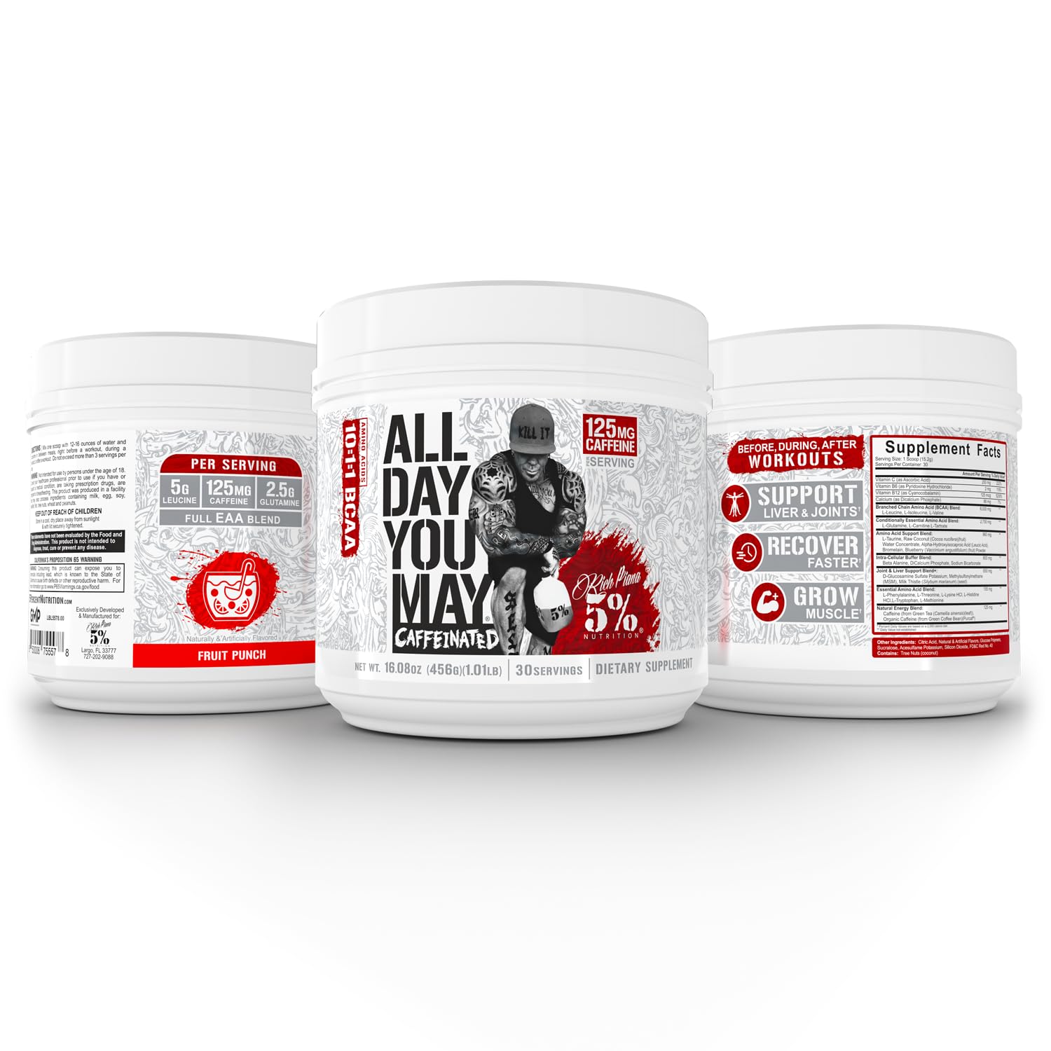 5% Nutrition Amino Acid Supplement 621g ingredients list