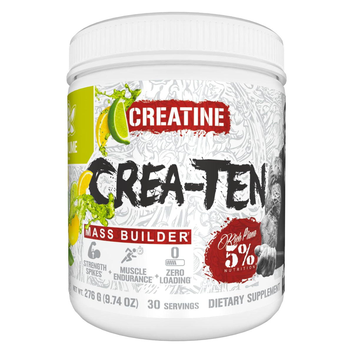 5% Nutrition Crea-TEN Creatine Blend 331g front view