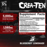 5% Nutrition CreaTEN Creatine Blend 290g back view with ingredients