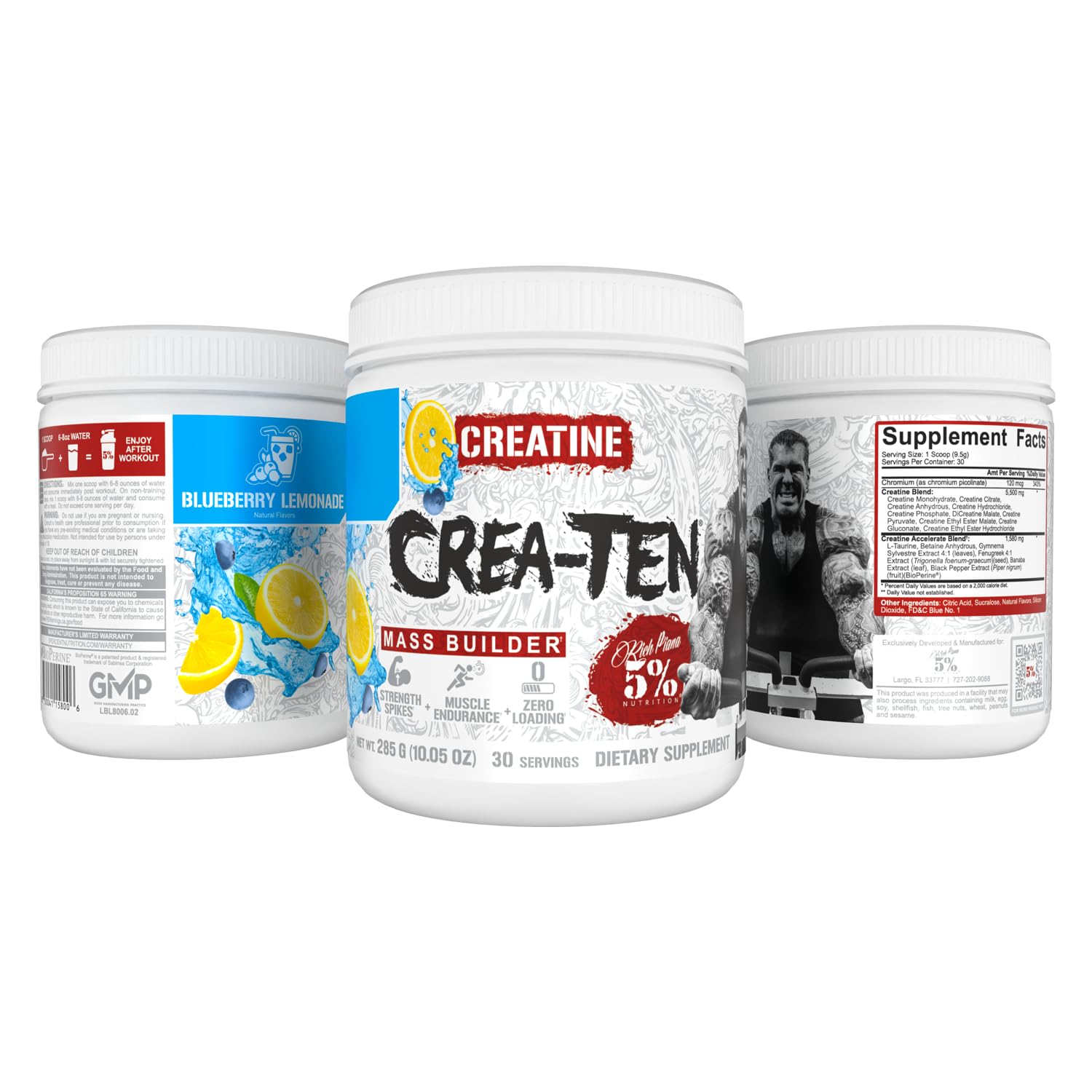 5% Nutrition CreaTEN Creatine Blend 290g packaging