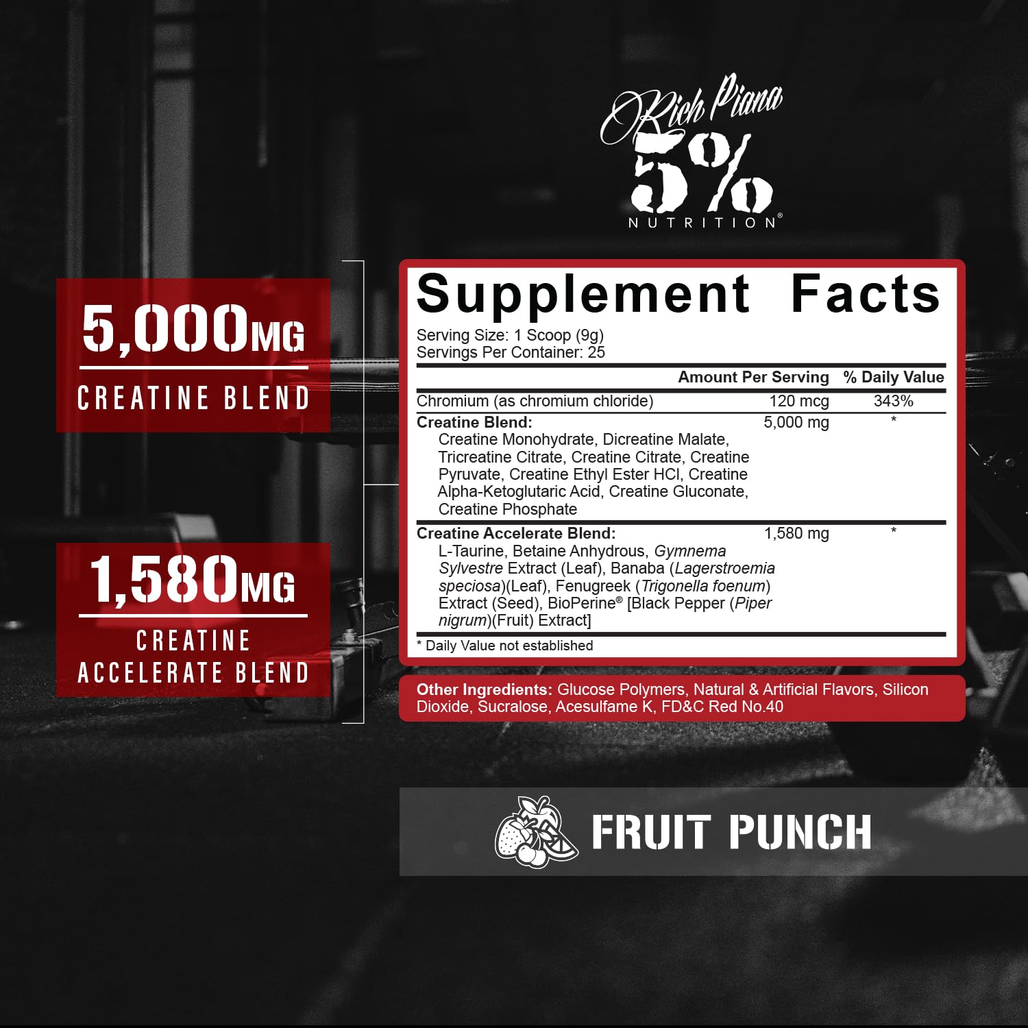 5% Nutrition CreaTEN Creatine Blend 290g side view