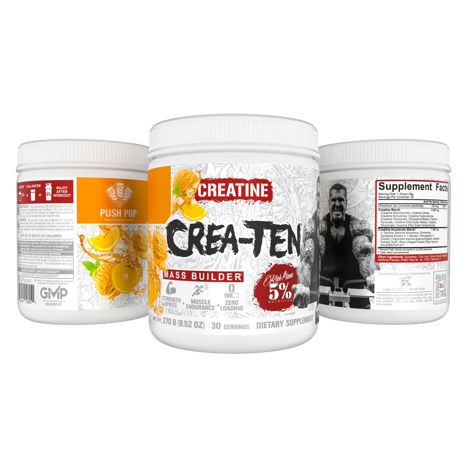 5% Nutrition CreaTEN Creatine Blend 293g ingredients list
